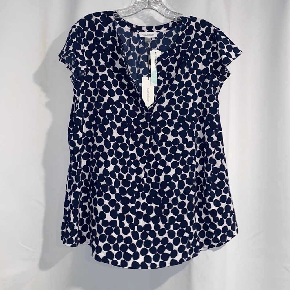 Calvin Klein Navy Blouse size XL